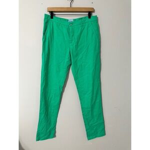 Les Canebiers Mens Green Chinos Pants Casual Trousers Size L